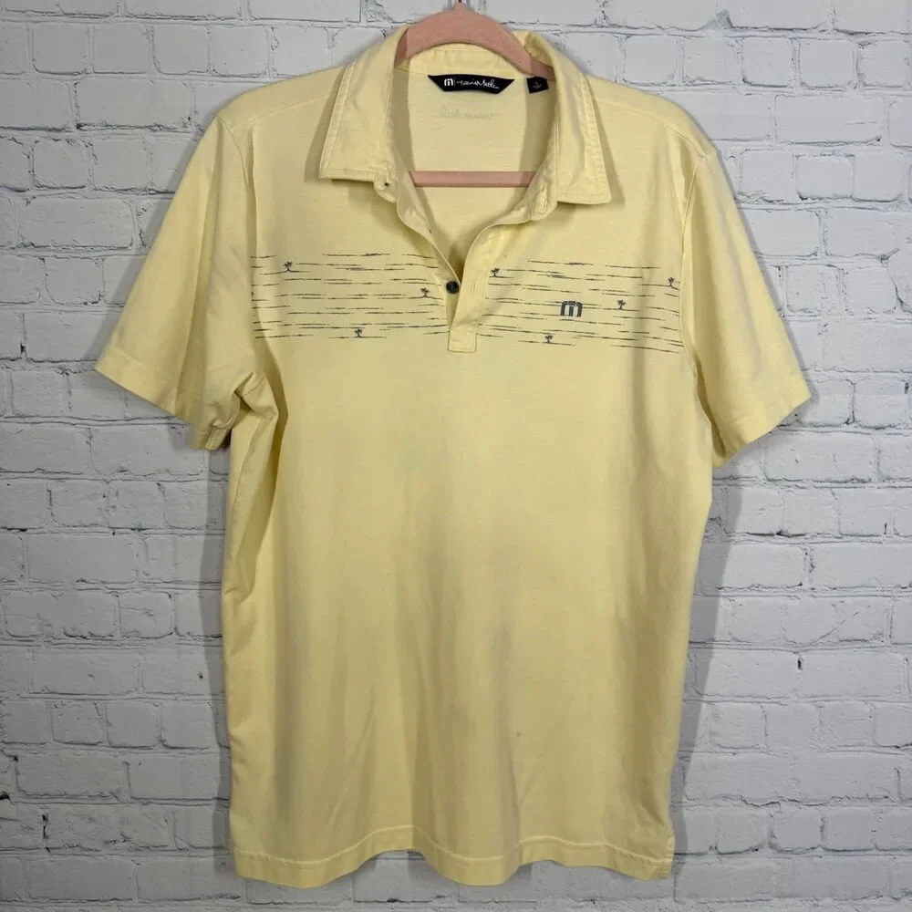 Travis Mathew Polo Shirt Mens Large Athletic Shortt Sleeve Golf Preppy Set of 2